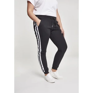 Ladies College Contrast Sweatpants black/white/black