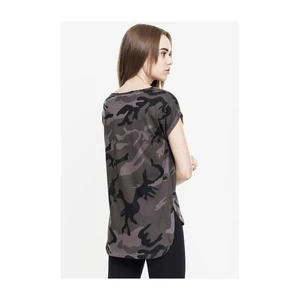 Ladies Camo Back Shaped Tee dark camo