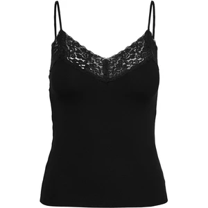 Black Women's Tank Top with Lace ONLY Tilde - Women