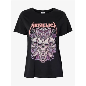 Black T-Shirt Noisy May Nate Metallica - Women