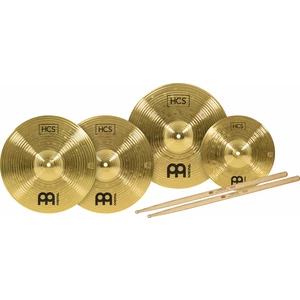 Meinl HCS1314+10S Cymbals HCS Bonus Pack 10/13/14 + 5A Sticks Beckensatz