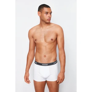 Trendyol Black Lettered Elastic 3-Piece Cotton Boxer