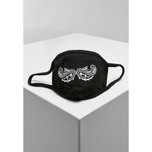 Paisley Moustache Mask Black