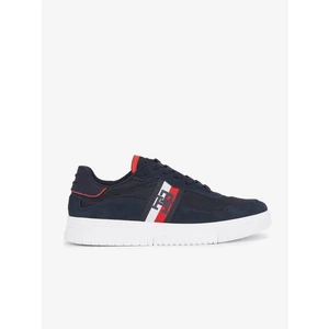 Dark blue men's sneakers with suede details Tommy Hilfiger - Men