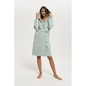 Karina women's long sleeve bathrobe - mint