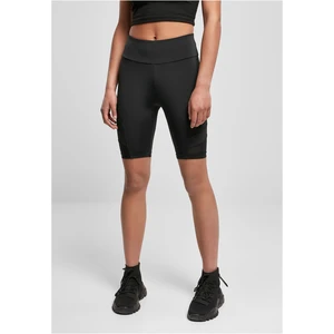 Women's High Waist Tech Mesh Cycle Shorts, Black