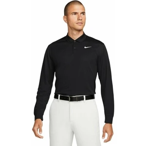 Nike Dri-Fit Victory Solid Mens Long Sleeve Black/White 2XL Polo košile