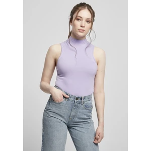 Women's lavender sleeveless turtleneck