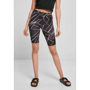 AOP Women's Cycle Shorts 2-Pack geometric black+black