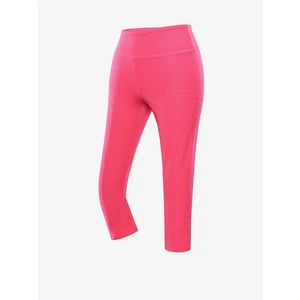 Women's quick-drying capri leggings ALPINE PRO NORVA neon knockout pink