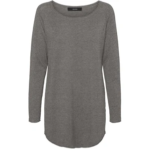 Vero Moda Dámsky sveter VMNELLIE Relaxed Fit 10220902 Medium Grey Melange L