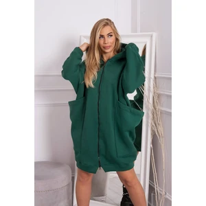 Oversize insulated sweatshirt dark green