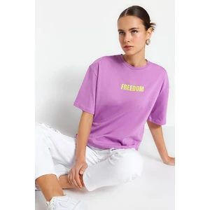 Trendyol T-Shirt - Purple - Regular fit