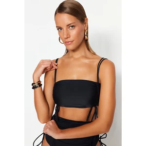 Trendyol Czarny Assynx Bez ramiączek Bikini Top