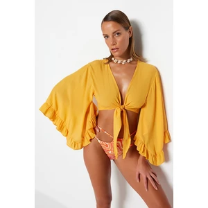 Bluzka damska Trendyol Flanged Sleeves