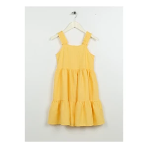 Koton Plain Yellow Girls' Long Dress 3skg80075aw