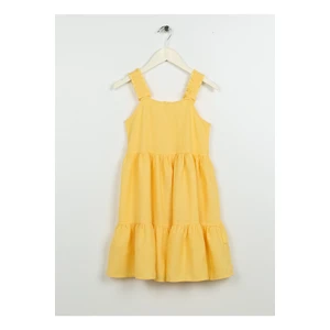 Koton Plain Yellow Girls' Long Dress 3skg80075aw