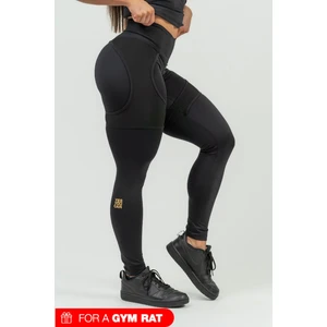 Nebbia High Waist Leggings INTENSE Mesh Black/Gold S Fitness nohavice