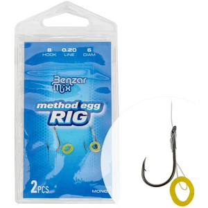 Benzar mix náväzec method egg rig 13 cm 2 ks - háčik 8