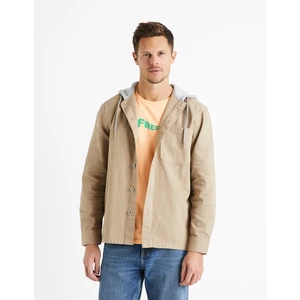 Celio Denim Hooded Shirt Dadenim - Men