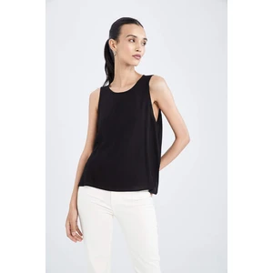 DEFACTO Regular Fit Crew Neck Sleeveless Blouse