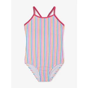 White Girly Striped Swimwear name it Ziza - Girls