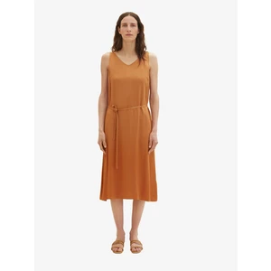 Brown Ladies Midi-Dresses Tom Tailor - Ladies