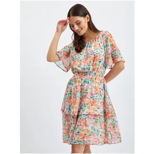 Orsay Red-Cream Women Floral Dress - Women