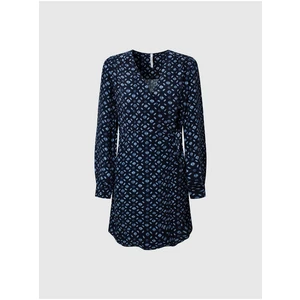 Dark blue ladies wrap dress Pepe Jeans - Women