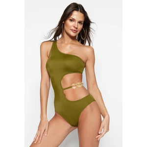 Trendyol Swimsuit - Khaki - Plain