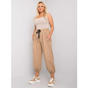 Free-size beige sweatpants in beige