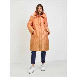 Orange Ladies Quilted Winter Coat Guess Ophelie - Women