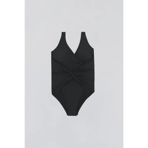 Dagi Plus Size Swimsuit - Black - Plain