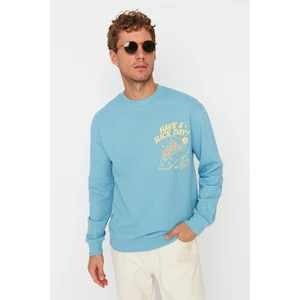 Trendyol Sweatshirt - Blue - Regular fit