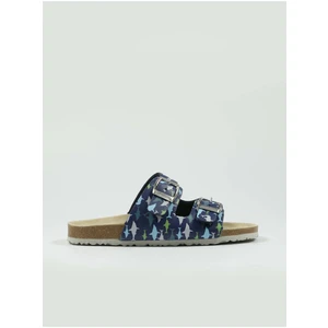 Dark blue boys patterned slippers Richter - Boys