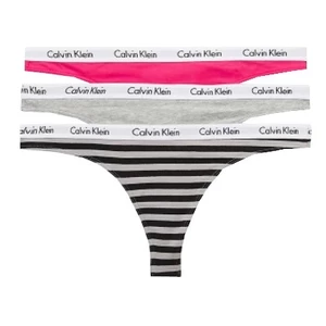 Calvin Klein 3 PACK - dámská tanga PLUS SIZE QD3800E-658 XXL