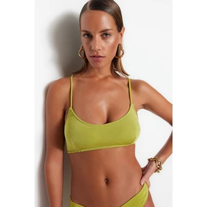 Trendyol Green Bralette Glittery Bikini Top