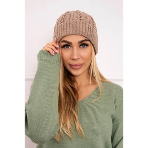 Beanie with fleece Lila K240 dark beige