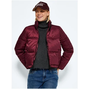 Burgundy Quilted Winter Jacket Noisy May Anni - Women