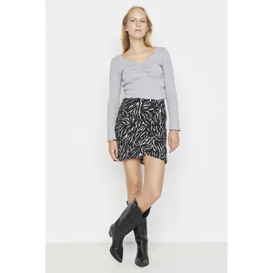 Trendyol Black Patterned Knitted Skirt