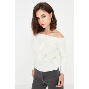 Trendyol Sweater - Ecru - Regular fit