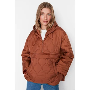 Trendyol Winter Jacket - Brown - Basic