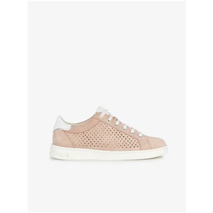 Light Pink Geox Womens Suede Sneakers - Women