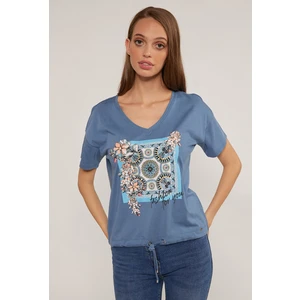 MONNARI Woman's T-Shirts Women's T-Shirt With An Interesting Pattern