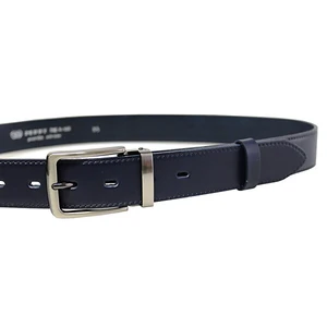 Penny Belts Pánsky kožený spoločenský opasok 35-020-2-56 Modrý 115 cm