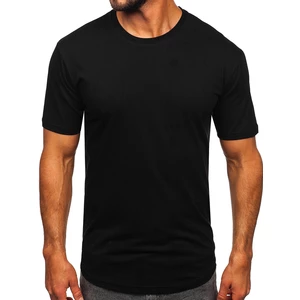 Černé pánské dlouhé tričko bez potisku Bolf 14290