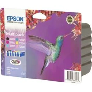 Sada náplní do tlačiarne Epson T0807 C13T08074011, čierna, zelenomodrá, purpurová, žltá, svetlá zelenomodrá, svetlá purpurová