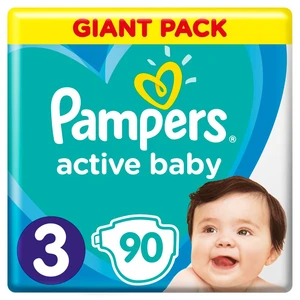 PAMPERS Active Baby 3 MIDI (6–10 kg) 90 ks – jednorazové plienky