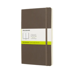 Moleskine Zápisník hnědý L, čistý, měkký