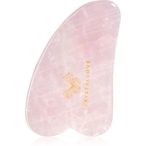 Crystallove Rose Quartz Gua Sha Plate masážna pomôcka